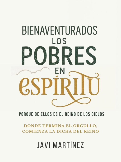 Title details for Bienaventurados los pobres en espíritu, porque de ellos es el reino de los cielos by Javi Martínez - Available